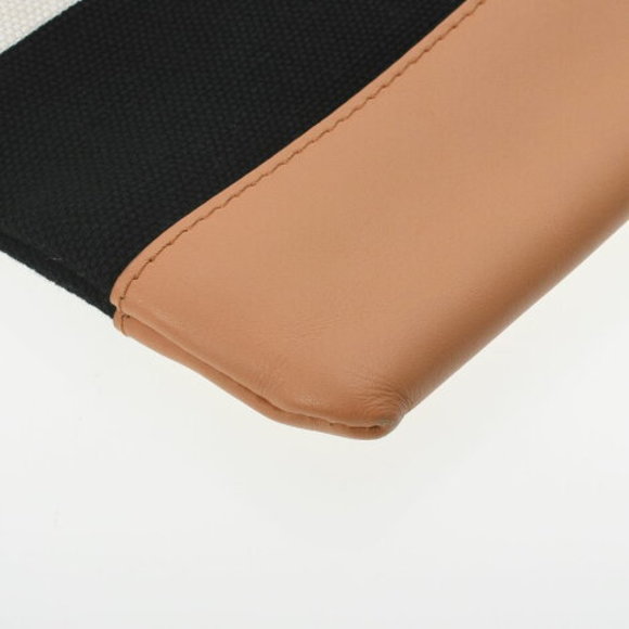 BALENCIAGA Navy Blue Clip White Clutch Bag - Picture 4 of 12